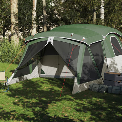 Tent met luifel 4-persoons waterdicht groen