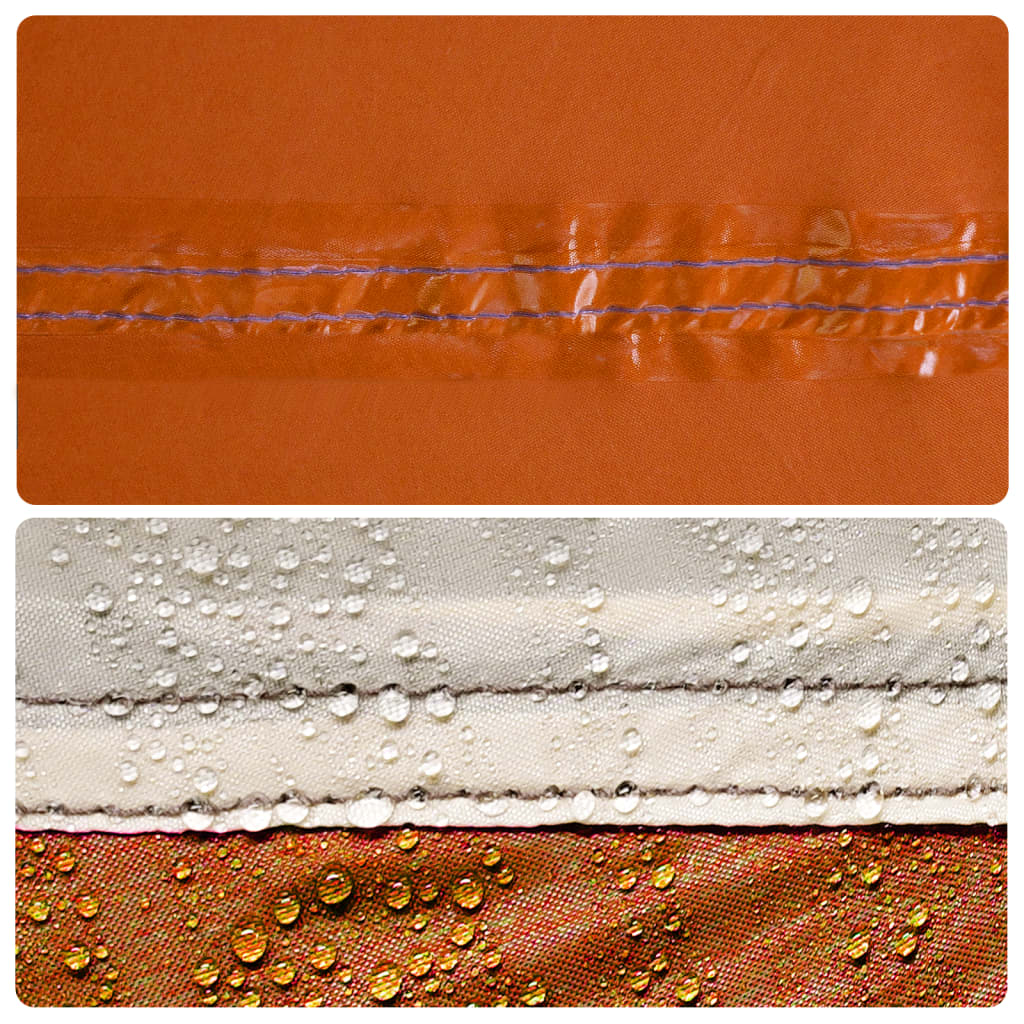Kampeerluifel waterdicht 300x294 cm grijs en oranje