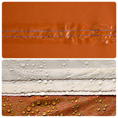 Kampeerluifel waterdicht 500x294 cm grijs en oranje