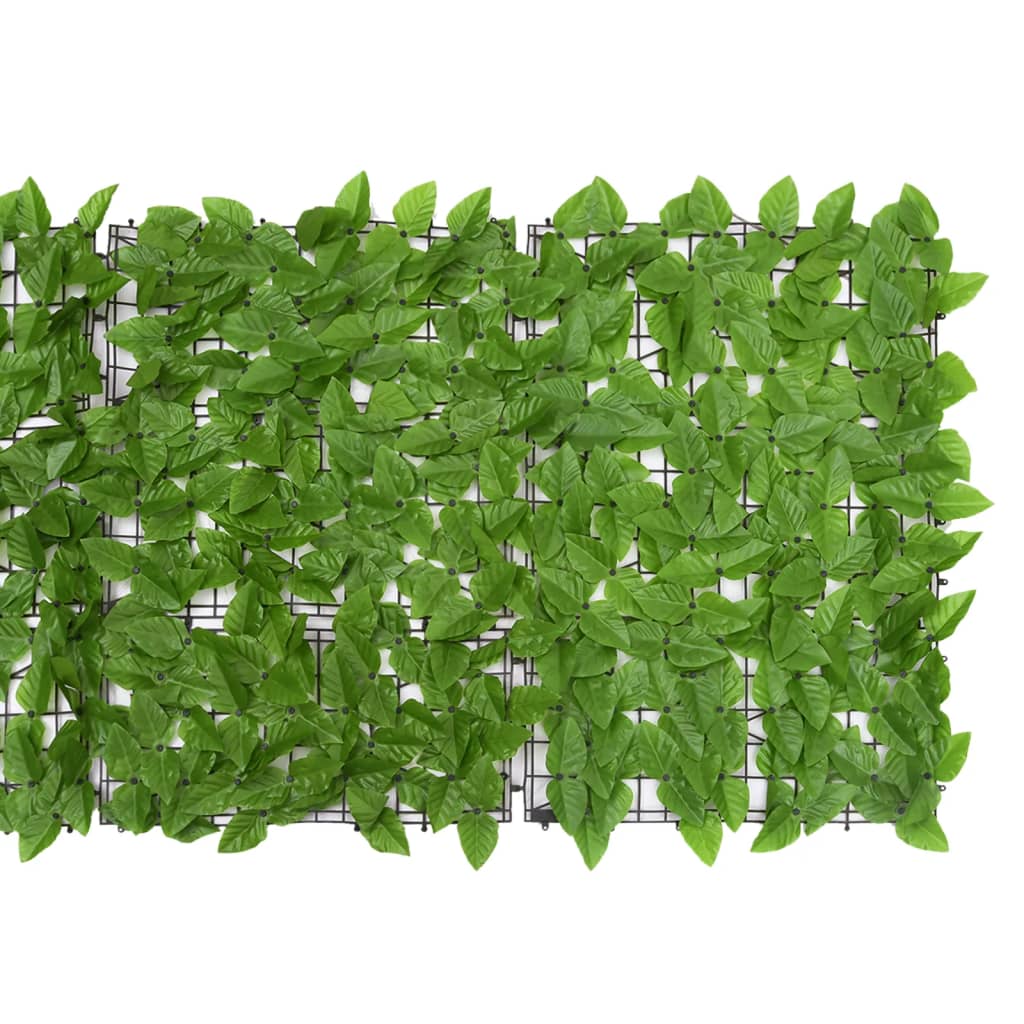 Balkonscherm met groene bladeren 200x75 cm