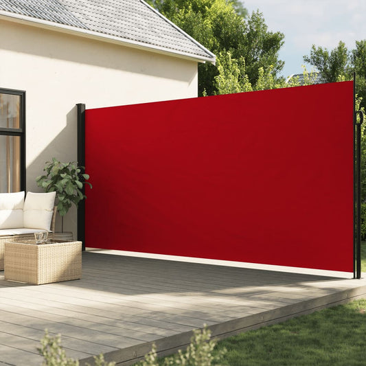 Windscherm uittrekbaar 220x500 cm rood