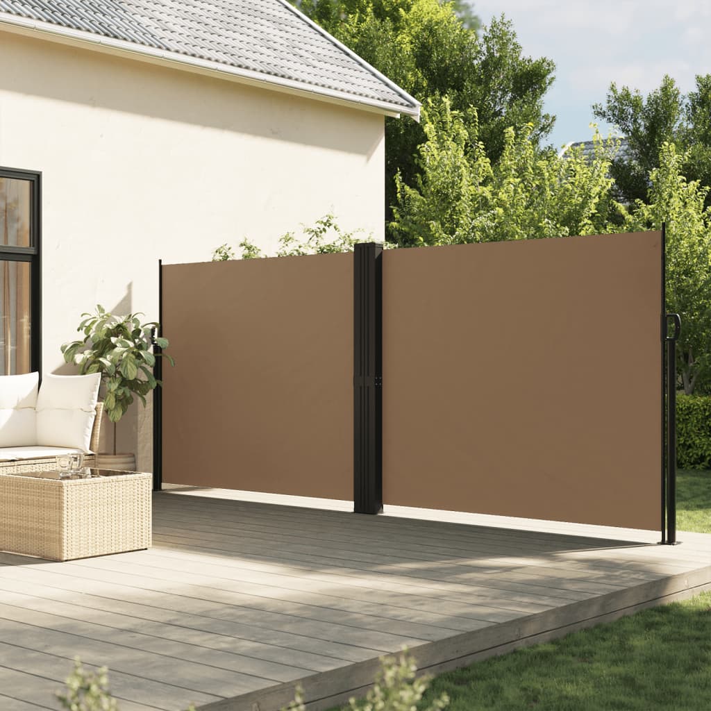 Windscherm uittrekbaar 180x600 cm taupe