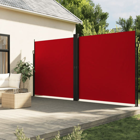 Windscherm uittrekbaar 220x600 cm rood