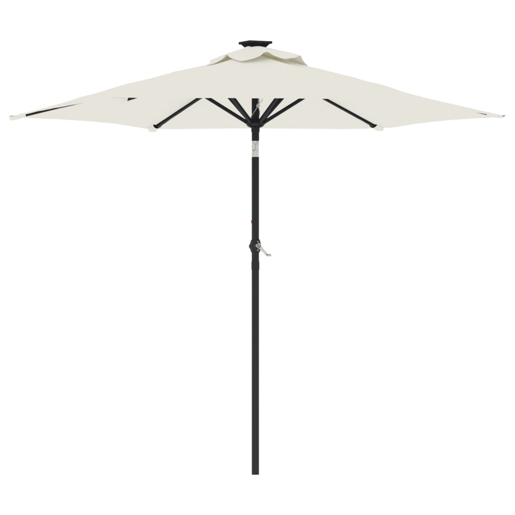 Parasol met stalen paal 225x225x212 cm wit