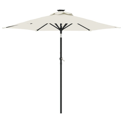 Parasol met stalen paal 225x225x212 cm wit