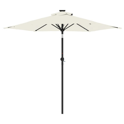 Parasol met stalen paal 225x225x212 cm wit