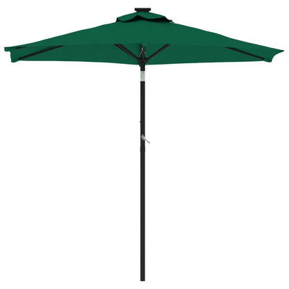 Parasol met stalen paal 225x225x212 cm groen