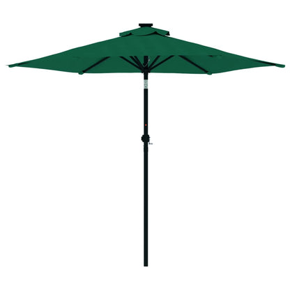 Parasol met stalen paal 225x225x212 cm groen