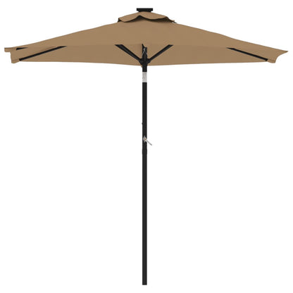 Parasol met stalen paal 225x225x212 cm taupe