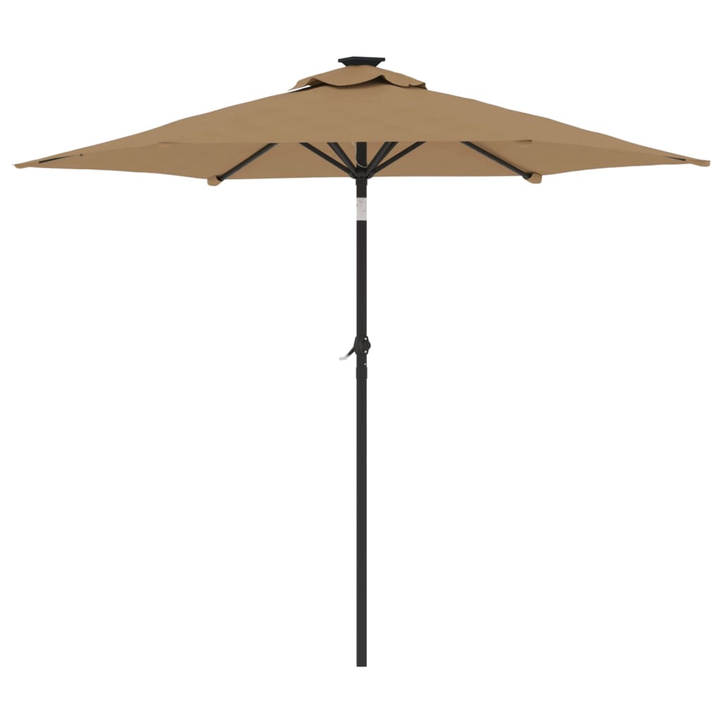 Parasol met stalen paal 225x225x212 cm taupe