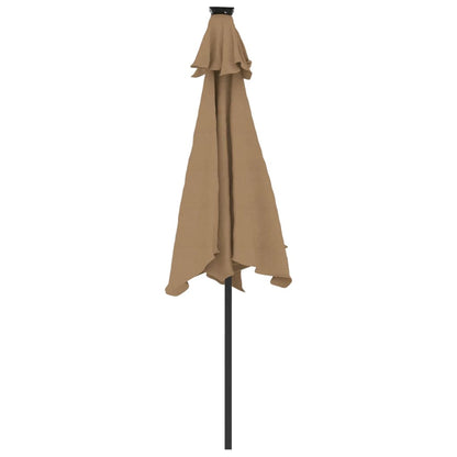 Parasol met stalen paal 225x225x212 cm taupe