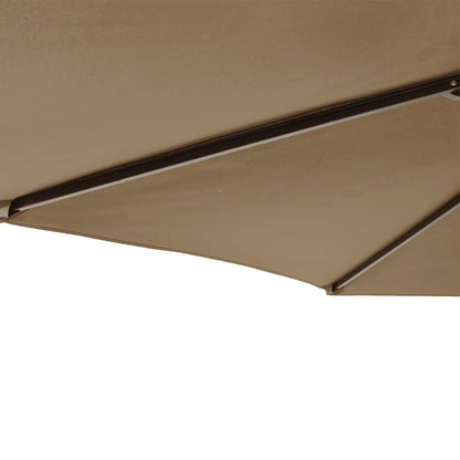 Parasol met stalen paal 225x225x212 cm taupe