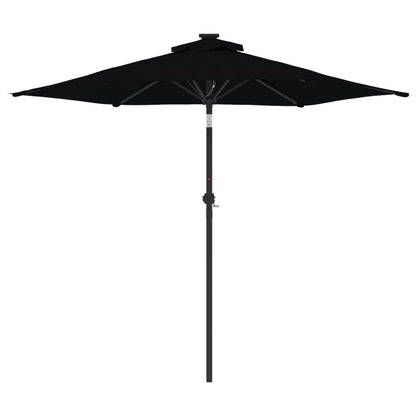 Parasol met stalen paal 225x225x212 cm zwart