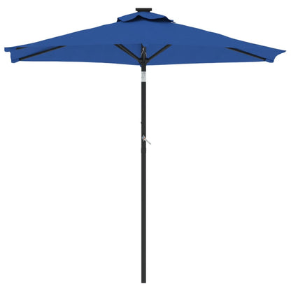 Parasol met stalen paal 225x225x212 cm azuurblauw