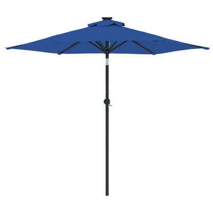 Parasol met stalen paal 225x225x212 cm azuurblauw