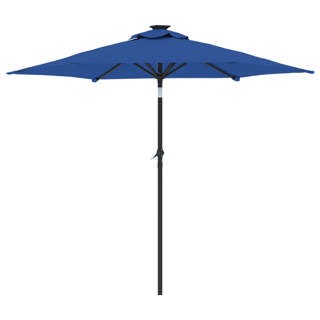 Parasol met stalen paal 225x225x212 cm azuurblauw