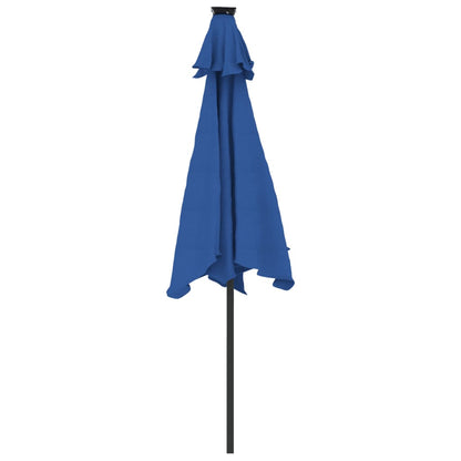 Parasol met stalen paal 225x225x212 cm azuurblauw