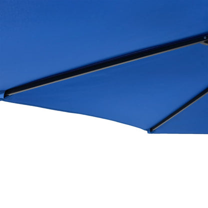 Parasol met stalen paal 225x225x212 cm azuurblauw