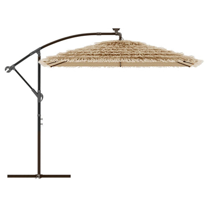 Parasol met stalen paal 246x246x230 cm bruin