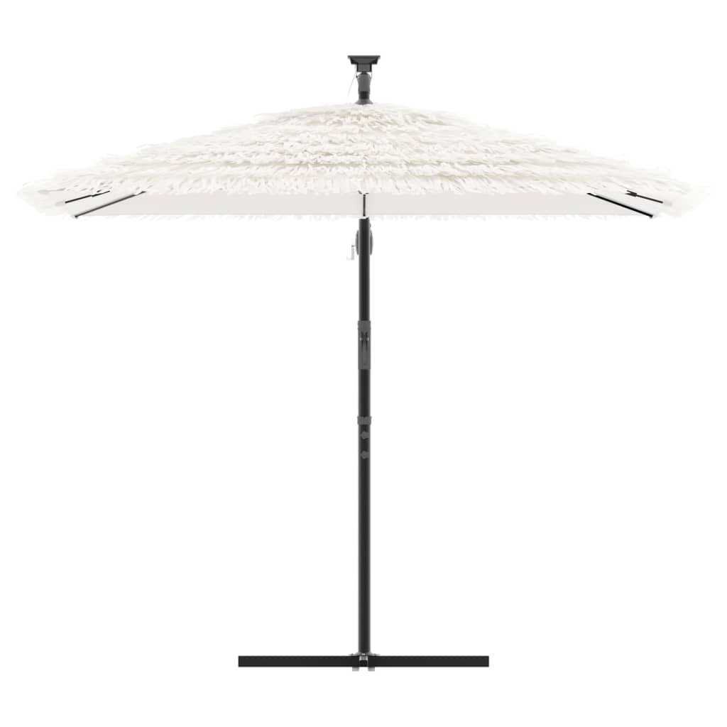 Parasol met stalen paal 246x246x230 cm wit