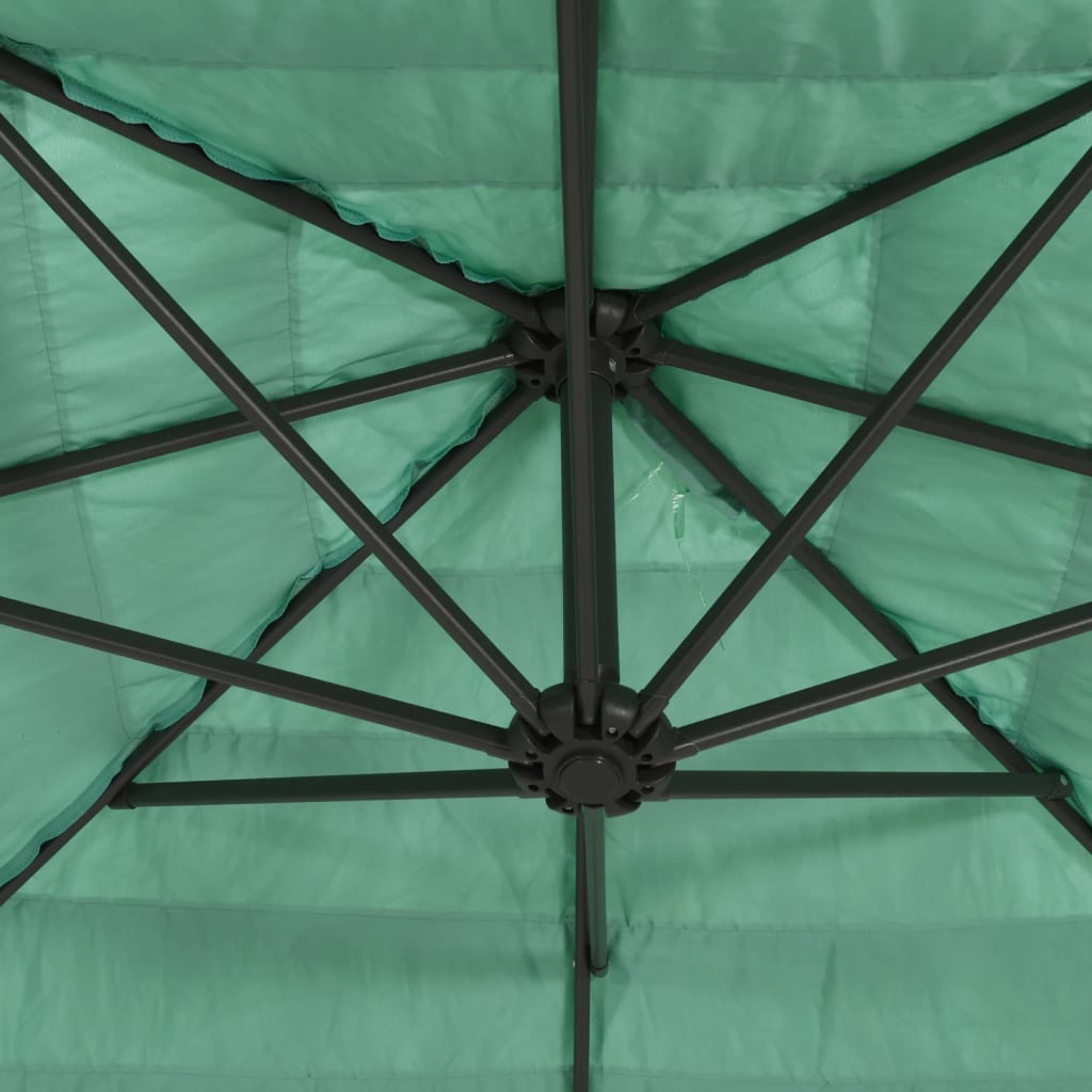 Parasol met stalen paal 269x269x235 cm groen