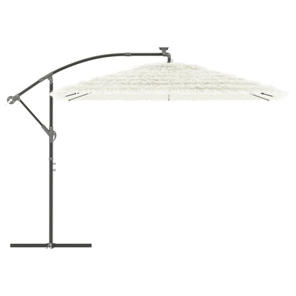 Parasol met stalen paal 290x290x238 cm wit