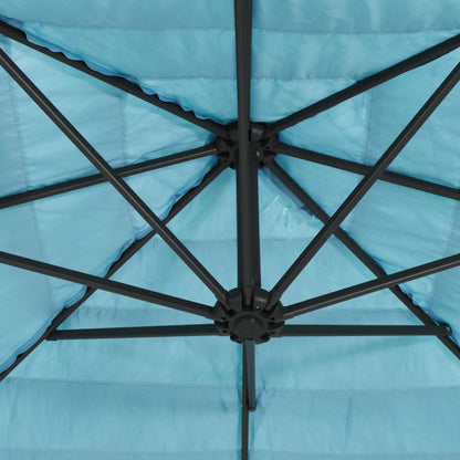 Parasol met stalen paal 248x248x248 cm blauw