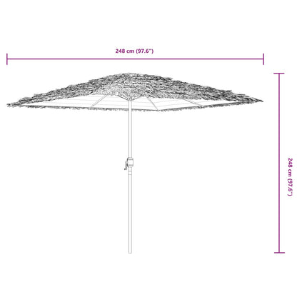 Parasol met stalen paal 248x248x248 cm wit