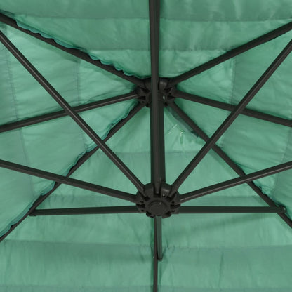 Parasol met stalen paal 223x223x213 cm groen