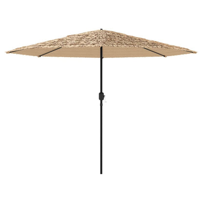 Parasol met stalen paal 388x388x248 cm bruin