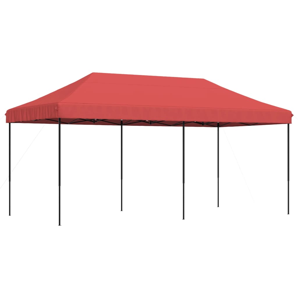 Partytent inklapbaar pop-up 580x292x315 cm bordeauxrood