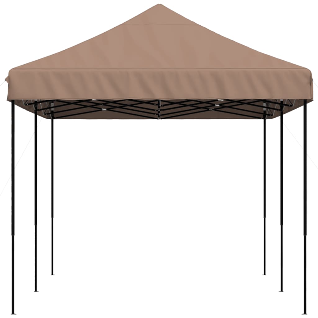 Partytent inklapbaar pop-up 580x292x315 cm bruin