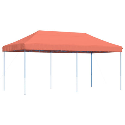 Partytent inklapbaar pop-up 580x292x315 cm terracotta