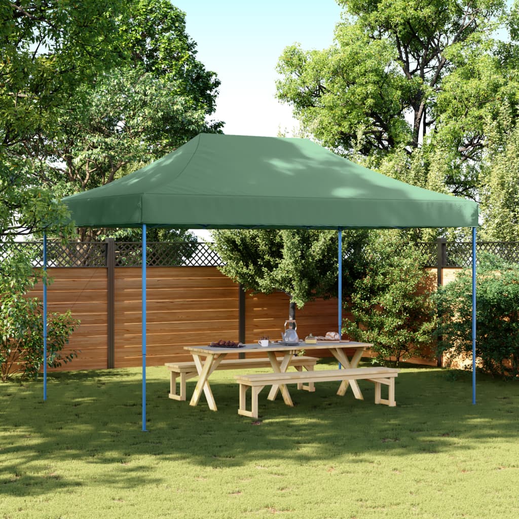 Partytent inklapbaar pop-up 440x292x315 cm groen