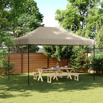 Partytent inklapbaar pop-up 440x292x315 cm taupe