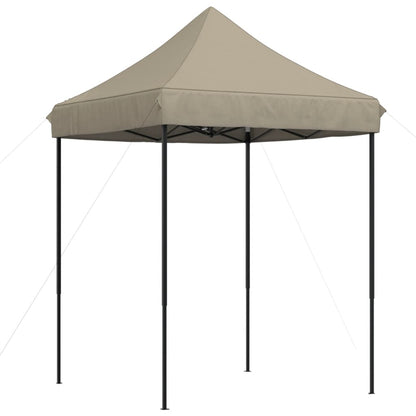 Partytent inklapbaar pop-up 200x200x306 cm taupe