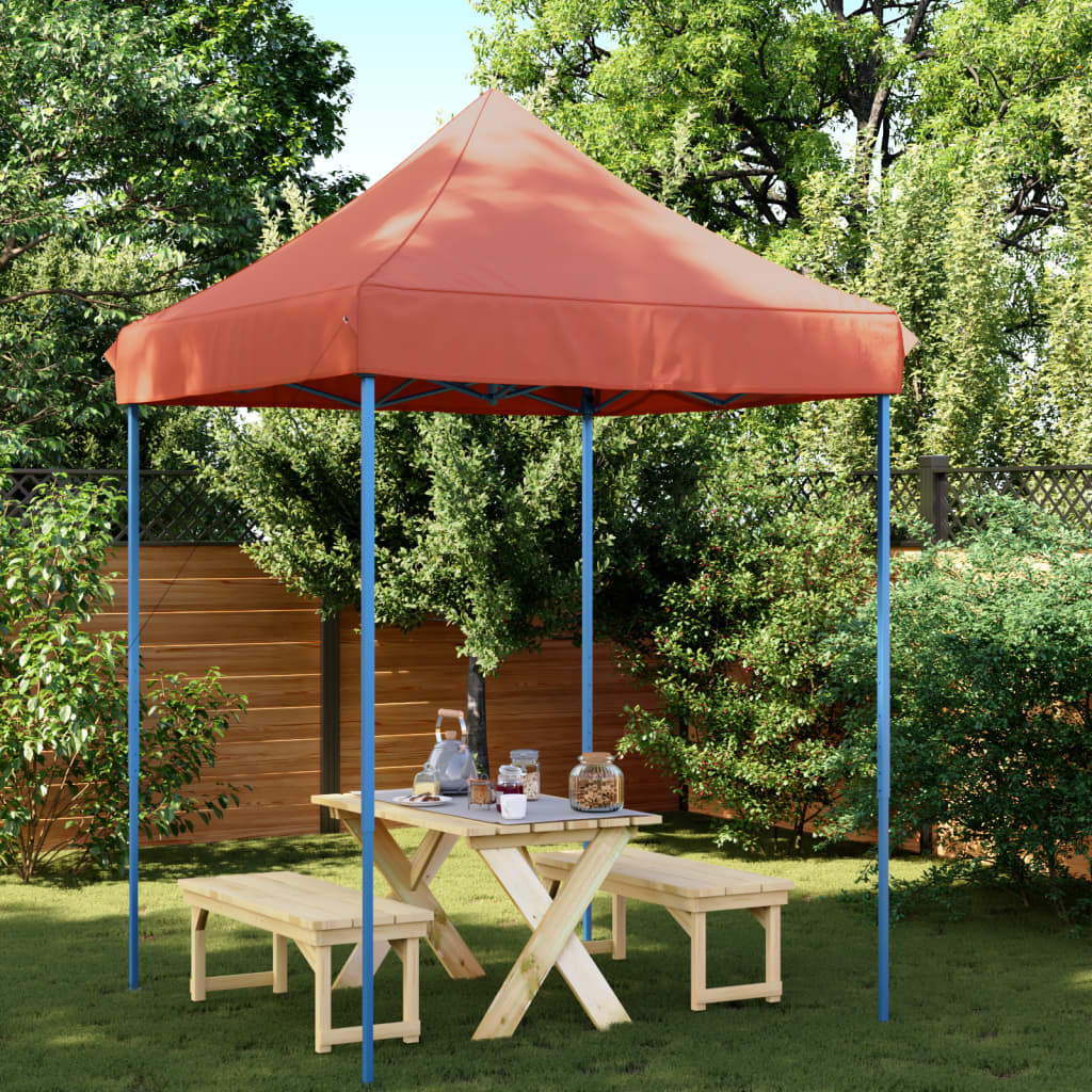 Partytent inklapbaar pop-up 200x200x306 cm terracotta