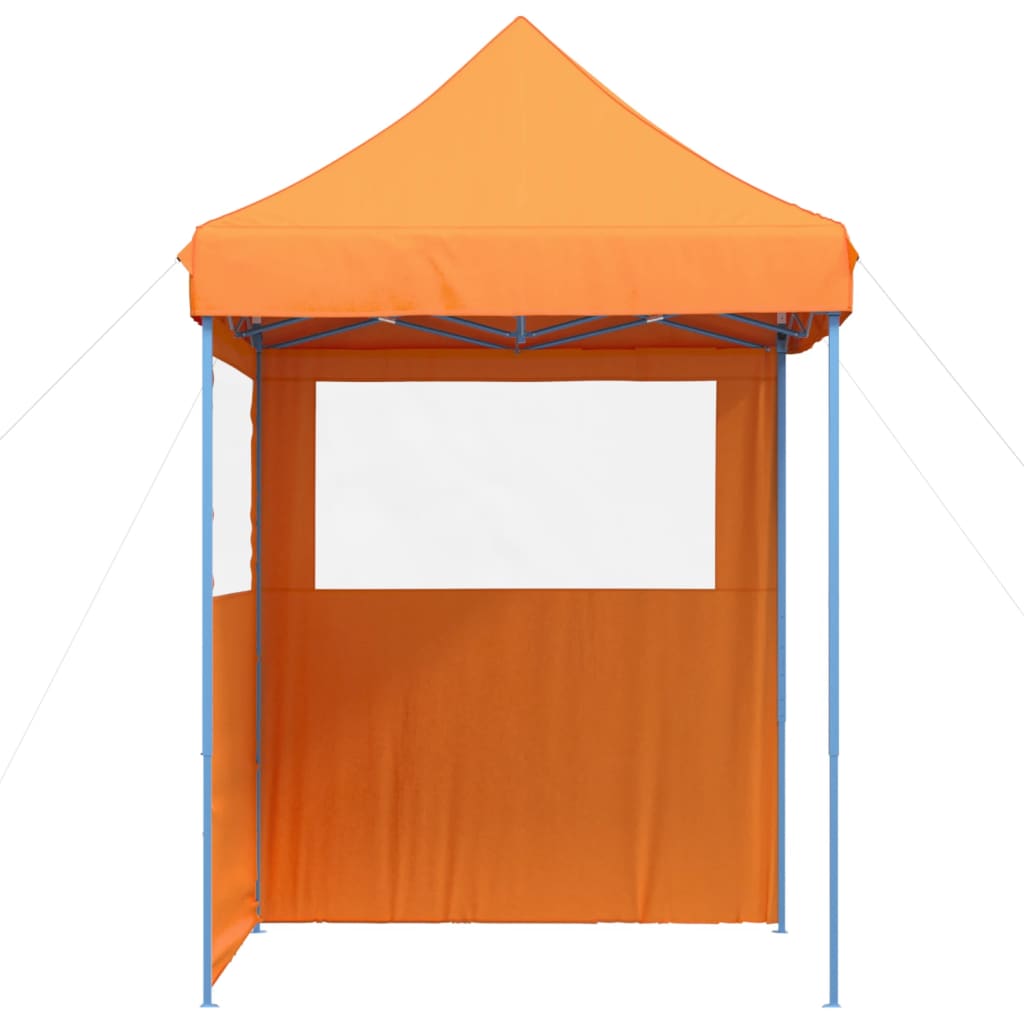 Partytent inklapbaar pop-up met 2 zijwanden oranje