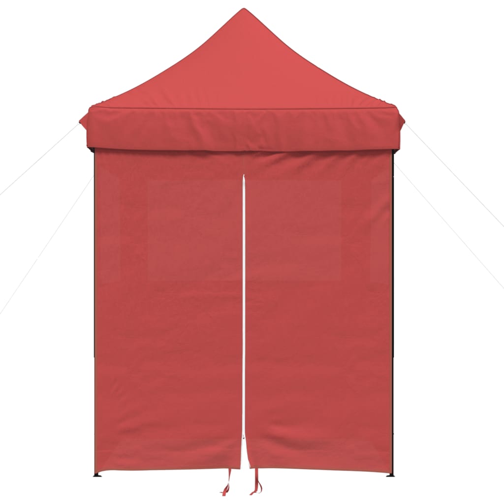 Partytent inklapbaar pop-up met 4 zijwanden bordeauxrood