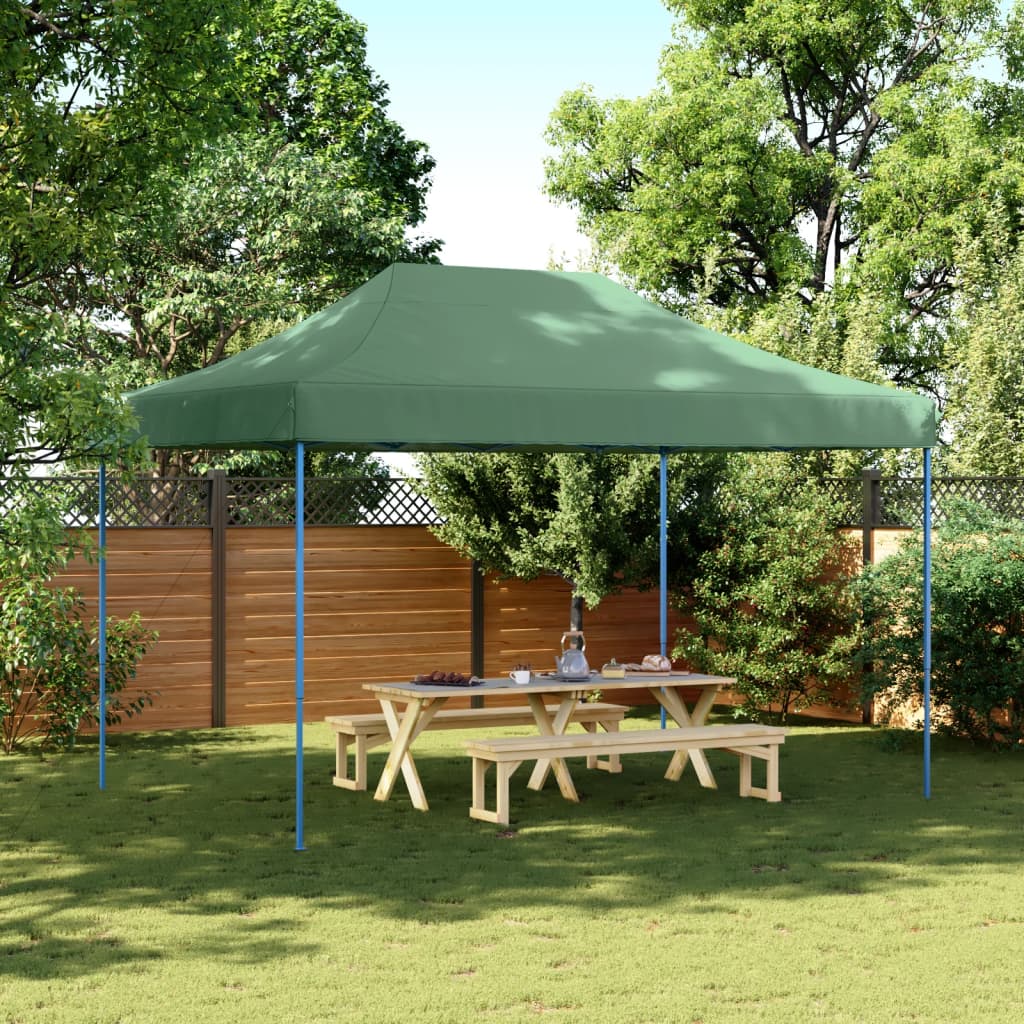 Partytent inklapbaar pop-up 410x279x315 cm groen