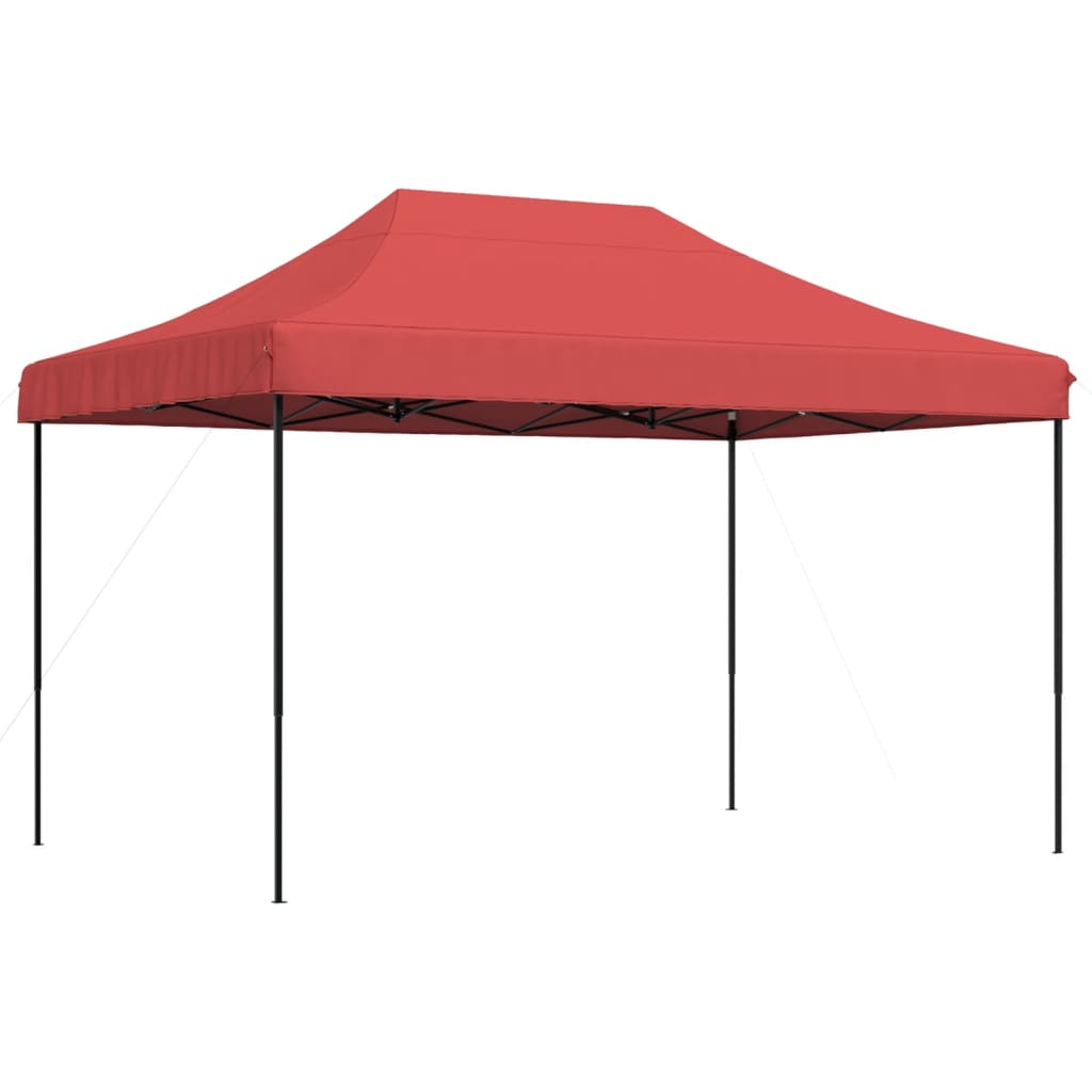 Partytent inklapbaar pop-up 410x279x315 cm bordeauxrood