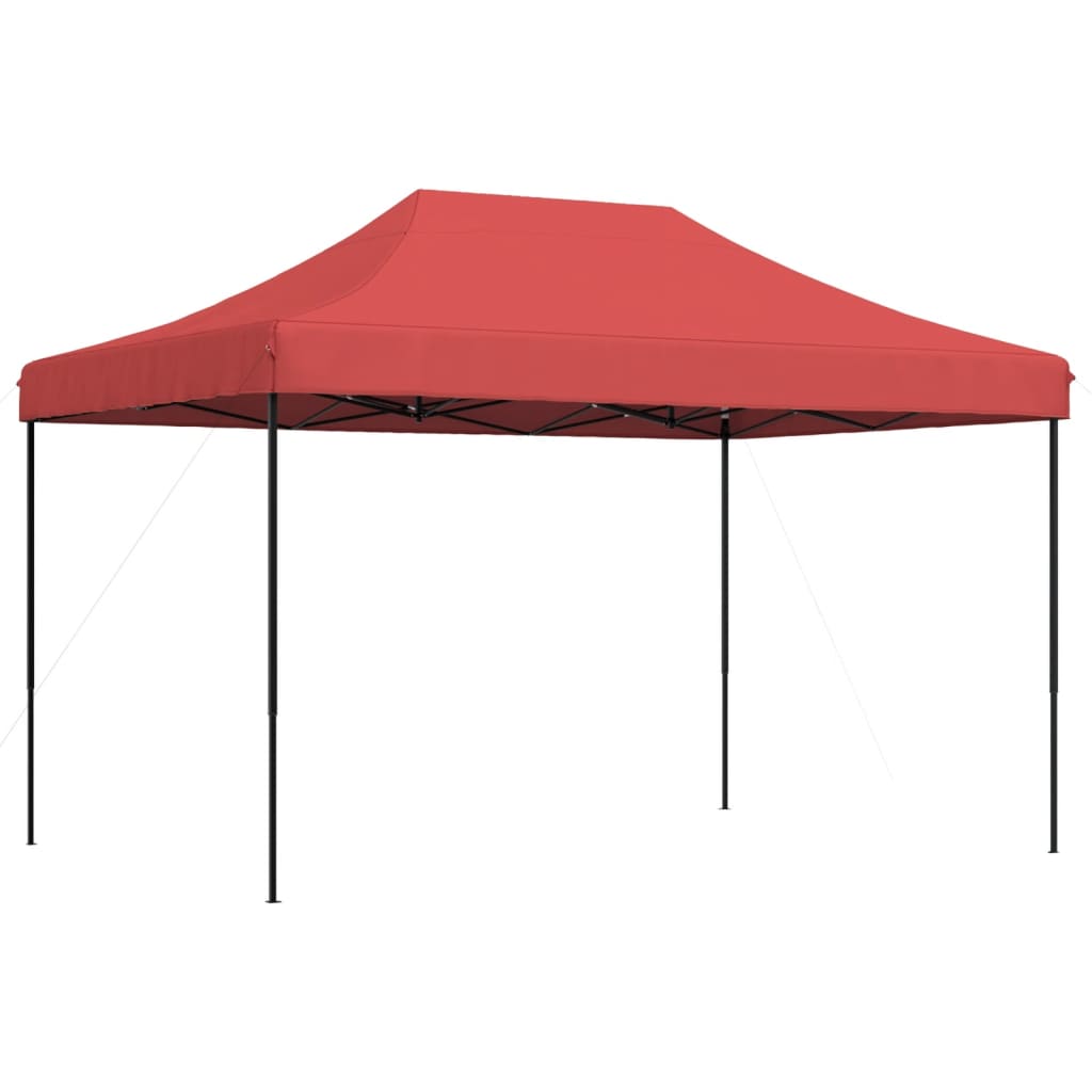 Partytent inklapbaar pop-up 410x279x315 cm bordeauxrood