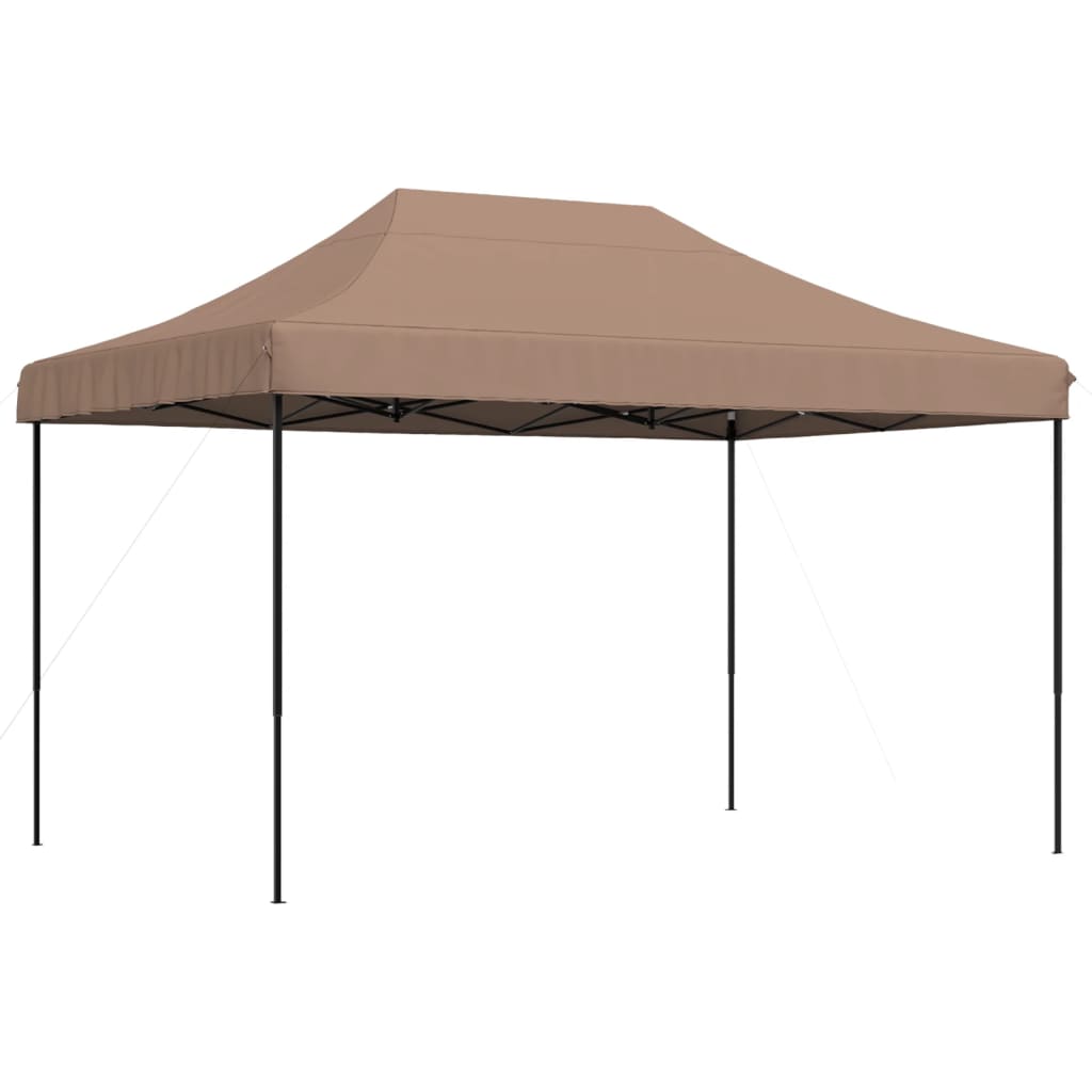 Partytent inklapbaar pop-up 410x279x315 cm bruin