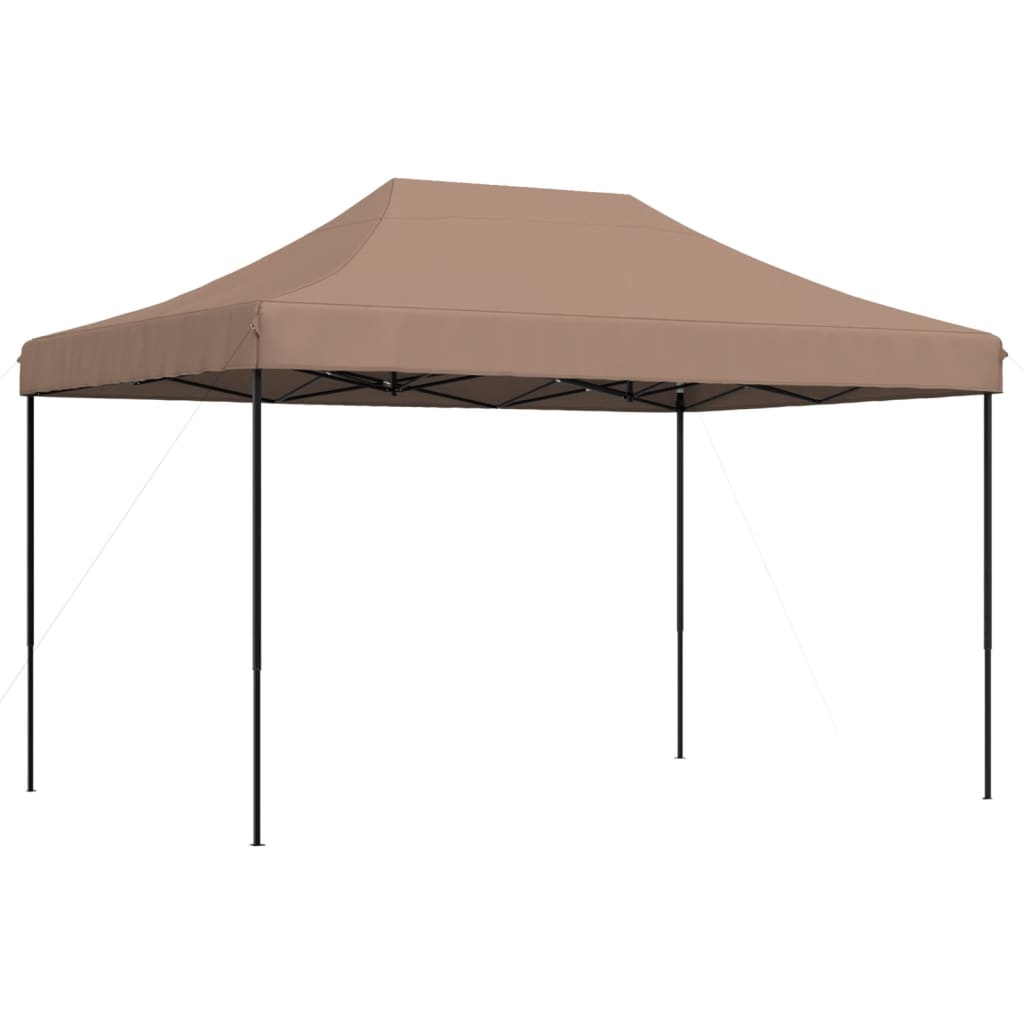 Partytent inklapbaar pop-up 410x279x315 cm bruin