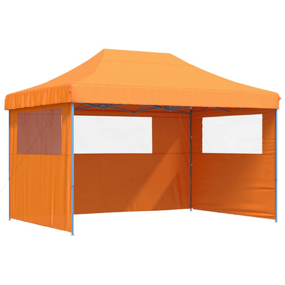 Partytent inklapbaar pop-up met 3 zijwanden oranje