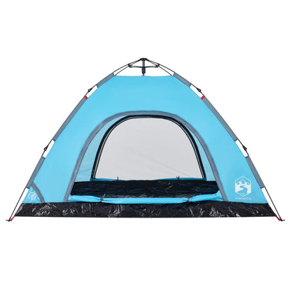 Tent 4-persoons snelontgrendeling blauw