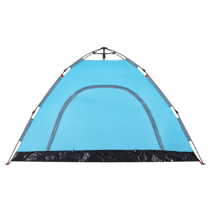 Tent 4-persoons snelontgrendeling blauw