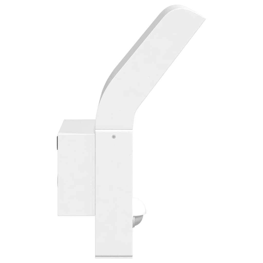 Buitenwandlampen 2 st LED met sensors gegoten aluminium wit