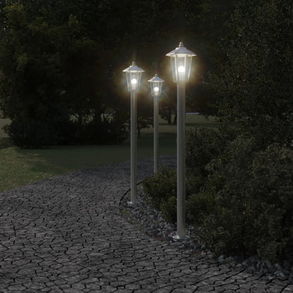 Vloerlamp voor buiten 120 cm roestvrijstaal zilverkleurig