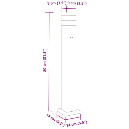 Vloerlamp voor buiten met stopcontact 80 cm aluminium zwart